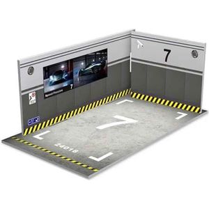 Simulatie parkeergarage 1/24 Schaal Diorama Auto Garage Model Auto Parkeerplaats Achtergrond Display Scène Model Speelgoed (Color : B)