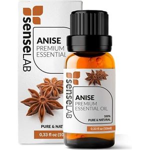 SenseLAB Anijs etherische olie - 100% Puur Natuurlijke Therapeutische Anijsolie voor Aromatherapie Diffuser - Ontspannende Massageolie (10 ml)