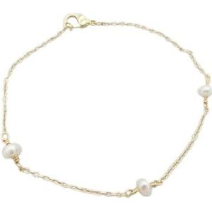 Aqxyedc Tiny 14K Gold Filled armband handgemaakte parel sieraden natuurlijke zoetwaterparel armband Boho Charms wanglan(Pearl White_21CM_14K GOLD FILLED)