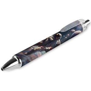 Outer Space Astronaut Balpennen Blauwe Inkt Rolling Balpen Gladde Schrijven Pen voor Kantoor School 1 STKS