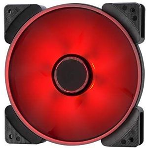 Fractal Design Prisma SL-14-140mm Silent Fan Computer - Zes rode LED's in levendige kleuren - Geoptimaliseerd voor een hoge luchtstroom - LLS-Lagers - TripWire Technology - Rood (Single)