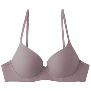 MERAXKL Vrouwen Body Shaping Bra, ondergoed Soft Touch Sexy Deep V Everyday Bra Zachte stalen ring Double-Breasted gesp op de rug (Color : Purple, Size : 85B/38B)