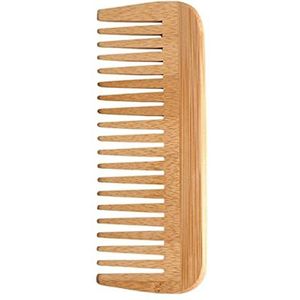Bamboe Haar Kam Brede Tand Ontwarrende Kam Ontwarren voor nat en droog Haar