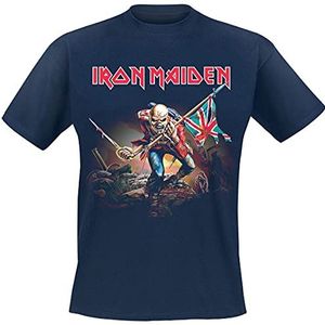 Iron Maiden Trooper T-shirt navy M 100% katoen Band merch, Bands