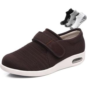 Diabetische Schoenen,Ouderen Buiten Gemakkelijk Aan En Uit Vrouwen Herstel Schoenen(Brown,49EU)