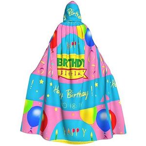 Happy Birthday Ballon Unisex Oversized Hoed Cape Voor Halloween Kostuum Party Rollenspel