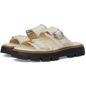 Sorel Rein Cb Slide Sandaal voor dames, Krijt Zwart, 42 EU