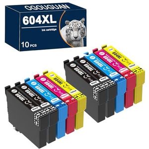 OGOUGUAN 604XL - Compatibele Inktcartridge - 10 Stuks - Voor Epson Expression Home en Workforce