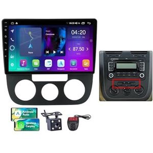 Android 13 10 Inch 2 Din QLED Autoradio Voor Volkswagen Jetta 5 2005-2010 - Camera DVR GRATIS - Steun Carplay Android Auto DSP Stuurwiel FM RDS DAB WIFI 4G Bluetooth Split-Screen(B,NF-1)