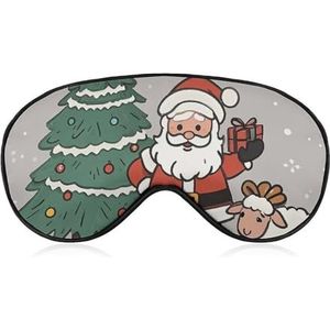 Zachte verduisterende slaap oogmasker kerst schapen reizen ooghoezen nul oogdruk super lichtgewicht zijdezachte blinddoek met verstelbare riem voor vrouwen mannen