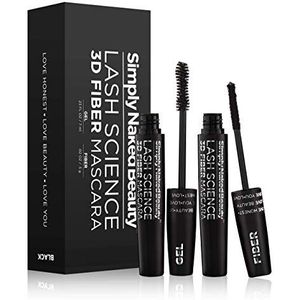 Best 3d Fiber Lash Mascara van Simply Naked Beauty. Last All Day, waterdicht, veegbestendig en hypoallergene ingrediënten. Klinisch getest. DONKERBRUINE GEL & ZWARTE VEZELS