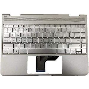 Laptop omhulsel rond toetsenbord & Toetsenbord Voor For HP Spectre 13-AE 13-ae000 x360 Zilver