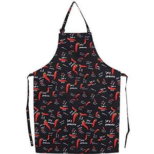 Unisex schort 5 patronen instelbaar dames heren polyester slabschort jurk met 2 zakken voor keuken restaurant catering chef koken (#5)