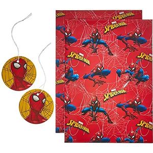 Marvel Spiderman inpakpapier, superheld inpakpapier, verjaardagsjongen inpakpapier