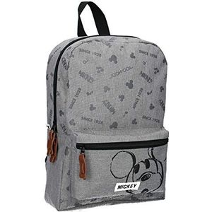 Disney Mickey Mouse rugzak voor kinderen, grijs en zwart, grijs., Eén maat, Disney modieus