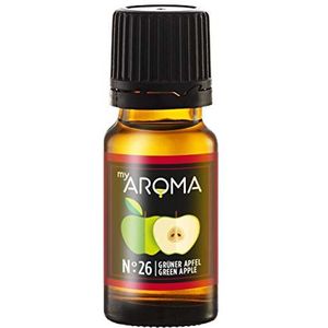 myAROMA, nr. 26 (groene appel, 10 ml), zuiver natuurlijk aroma, smaakdruppels voor water en cocktails, levensmiddelaroma voor koken en bakken, suikervrij