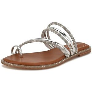 Nine West Dashin platte damessandaal, zilver 040, 2,5 UK, Zilver 040, 35.5 EU