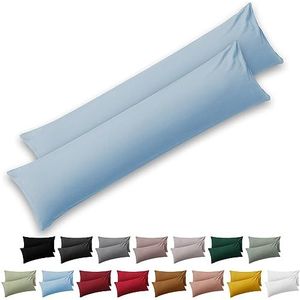 Blumtal Kussensloop Microvezel Kussenhoes 45 x 135 cm - Lichtblauw - Set van 2