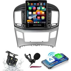Android 14 Autoradio Navi voor Hyundai H1 (2017-2018) 9.7 ""Verticale schermradio met draadloze carplay Android-auto GPS met Bluetooth 5.0 HIFI FM 5G-WiFi SWC MIC-camera,M500s