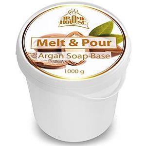 Zeep Basis van Glycerine Crystal Argan 1000g - Zeep Basis Gietzeep - Eenvoudig Zepen Omsmelten - Transparant - Creatieve Zeep - Ruwe Zeep - Maak Je Eigen Zeep - Gietzeep Smelten