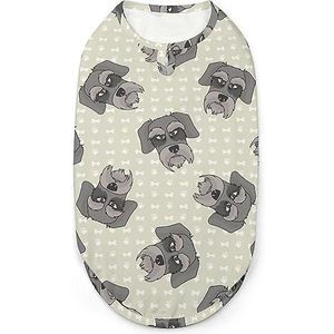 Schnauzer honden honden shirts huisdier zomer T-shirts mouwloze tank top ademend voor kleine puppy en katten