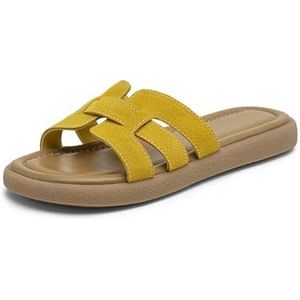 Dames platte slippers met gevlochten band en 2,5 cm zool. Strandvakantie slippers. Casual sandalen voor buiten.