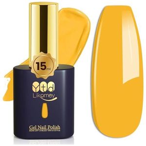 YTD Likomey UV Gel Nagellak,15ml Citroen Geel Zeer Gepigmenteerd Salon Manicure Gel Polish,CS014
