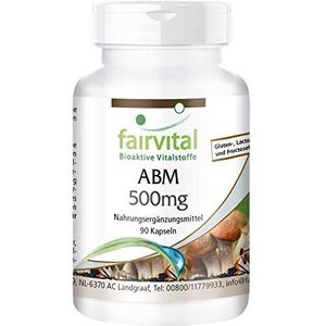 Fairvital | ABM 500mg -Agaricus blazei murill - bladhoopchampignon - amandelpaddenstoel - VEGAN - 90 capsules - paddenstoel poeder