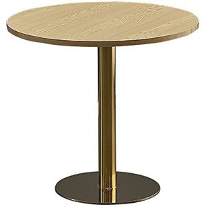 Prachtige salontafel van 75 cm hoog, eenvoudige gouden ronde tafel voor zaken, kleine tafel voor ontvangst en onderhandeling, vrijetijdstafel voor koffiewinkel/melktheewinkel (kleur: C, maat: 80 cm)