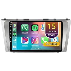 Android 15 Radio,voor Toyota Camry 6 XV 2006-2011, 9 Inch Touchscreen 2 Din Autoradio Met Wireless CarPlay Android Auto Bluetooth WIFI GPS-navigatie Swc(A 4core (2G+32G))