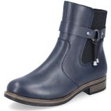 Rieker - Winterlaarsjes - Donkerblauw/Zwart - Kuitlaarzen - Blokhak - Ritssluiting