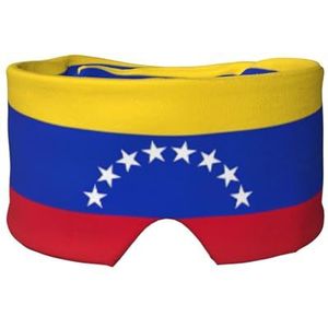Vlag van Venezuela Print Slaap Oog Oor Masker Zacht en Comfortabel Oogblinder Blinddoek Schaduw voor Mannen Vrouwen