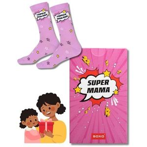 soxo Super Mama Warmte Sokken Voor Vrouwen Cadeau Women Happy Socks Kleurrijke Katoen Damessokken Gift Box 35-40