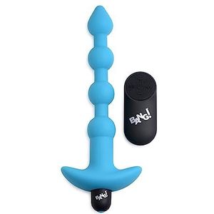 XR Brands | Vibrating Silicone Anal Beads en Remote Control - Blue