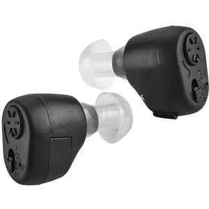 Digital - in-The-Canal (ITC) Paire d'appareils, Audiologiste et Médecin Conçu Personnel pour Adultes et Enhancer Set par MEDca, (Noir)