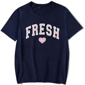 Fresh Love Tee Mannen Vrouwen Mode T-Shirt Unisex Jongens Meisjes Cool Korte Mouw Shirt Casual Zomer Kleding, Blauw, 3XL