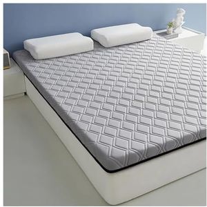 Kingsize Matrastopper, Latexmatras Bedmatras Traagschuim Slaapkamermeubilair Comfortabele Bedmatrassen Opvouwbare Tatami-bedmat For Koppels (Color : Gray, Size : 80 * 190CM*9CM)