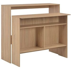 TEKEET Meubels Home Tools Bartafel met 2 Tafelbladen Eiken 130x40x120 cm