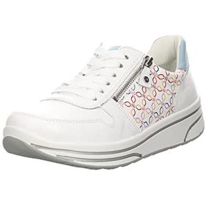 ARA Sapporo sneakers voor dames, wit bont Multi Aqua, 43 EU breed, Wit Kleurrijk Multi Aqua, 43 EU Breed