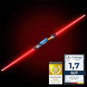 Dubbel Lemmet Lightsaber Laser Zwaard 138 cm Zwaard met Licht & Geluid (Rood)