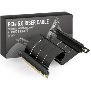 LINKUP - AVA5 Riserkabel - Zwart - 30cm - Compatibel met PCIe 4.0