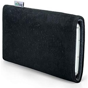Stilbag Telefoonhoes VIGO voor Oppo Reno7 Pro 5G, smartphone-tas Made in Germany, kurk, antraciet, wolvilt, grijs