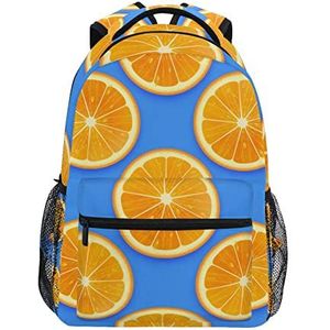 Fruit Oranje Cartoon Verse Boekentas School Student Rugzak Voor Reizen Tiener Meisjes Jongens Kid, Patroon, M