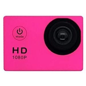 2022 Nieuwe actiecamera, 1 2MP HD 1080P 32 GB 140D Onderwater waterdichte camera, helmcamera's for motorfietsen(Color:Pink)