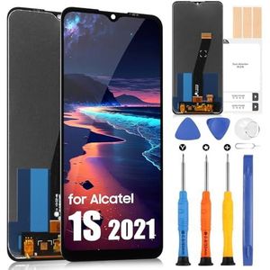 ARSSLY Scherm voor Alcatel 1S 2021 6025 6025H 6025D LCD-scherm, touchscreen-montage, vervanging glazen scherm, digitizer met reparatieset