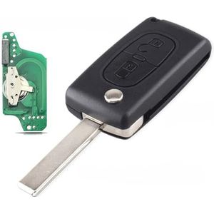 2-toetsen autosleutelhanger afstandsbediening radiosleutel voor Citroen C4 C5 C6 C8 Xsara Picasso voor Peugeot 207 208 307 308 407 408 607 Ask 433MHZ PCF7941 ID46 HU83 0523-ASK