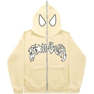 DIALFA Heren Y2K Hoodie, Minus Two Cargo Hoodie, Lange Mouwen Sweatshirt, Minus Two Cargo Heren en Dames Hoodie, Hooded, Bedrukte Streetwear, Hip Hop Streetwear, Blauw, Wit, Uniseks Casual Jacket, Ii,