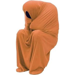 Sensorische Uil Full Body Sok - ADHD, Autisme Stress En Angst Verlichten - Diepe Drukstimulatie - Sensorische Oefentherapie Speelgoed - Sterke Superzachte Lycra Wrap(Orange,L)