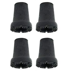 Lifeswonderful - Set van 4 schokabsorberende rubberen eindkappen voor wandelstokken, 22 mm