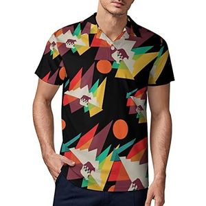 Geometrische California Bear Mountain mannen golf polo shirt zomer korte mouw T-shirt casual sneldrogende T-shirts 3XL